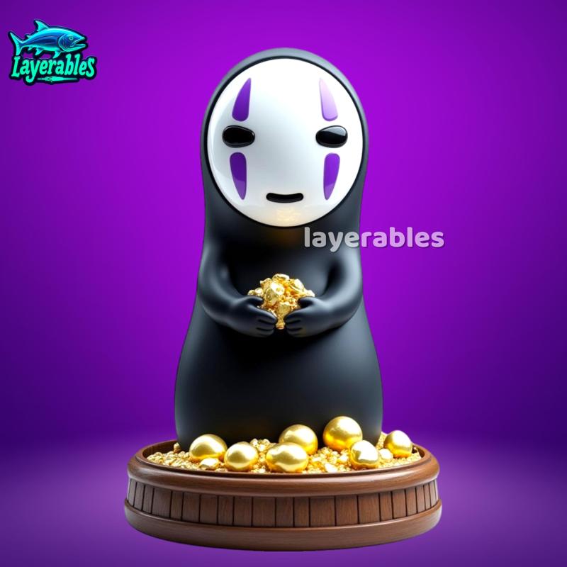 No-Face (Kaonashi) Chibi-Style 3D Model