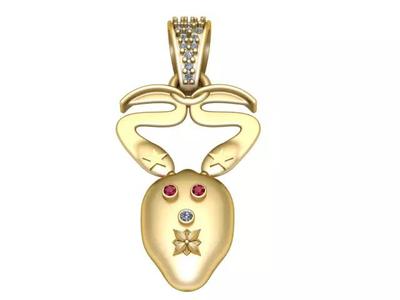 STYLISH FACE PENDANT 3D PRINTABLE MODEL