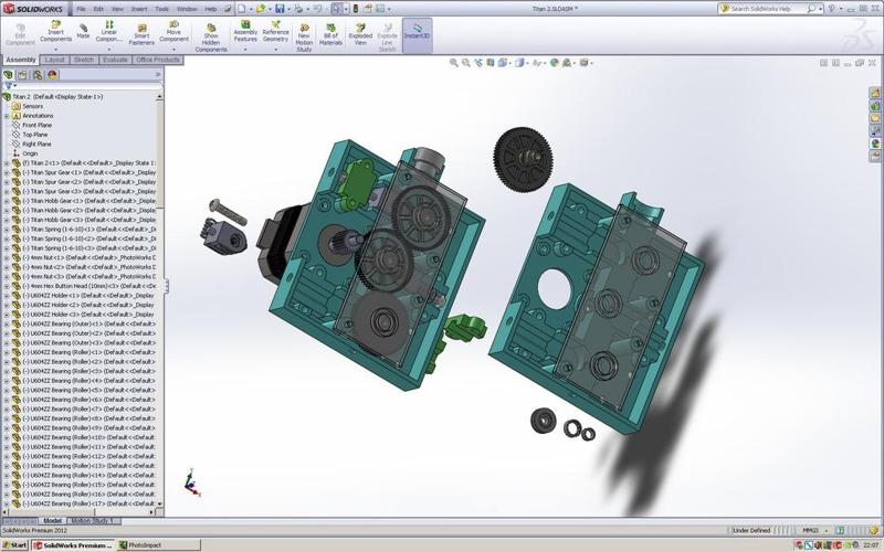 Remote geared drive for 3mm filament