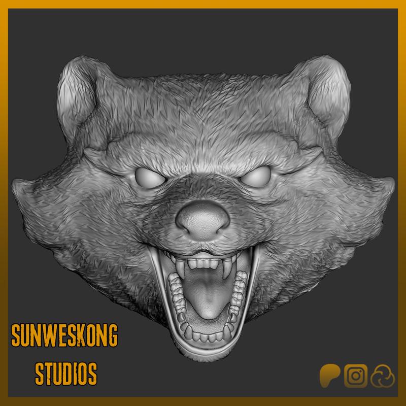 Rocket Raccoon Guardians Of The Galaxy Vol. 3 Headsculpt