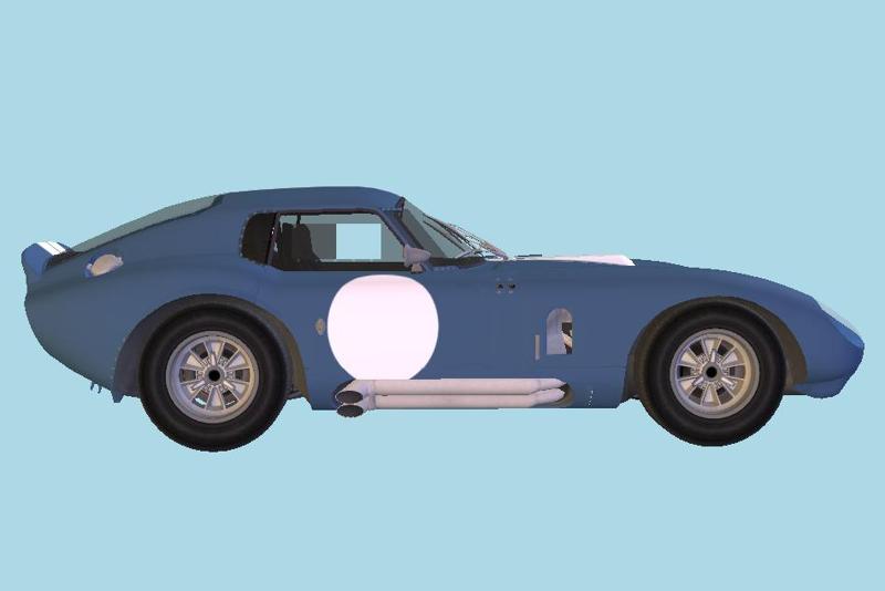 Shelby Cobra Daytona Coupe Racing Car 3D Model