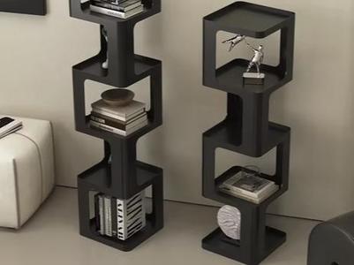 Modern modular corner cube shelf