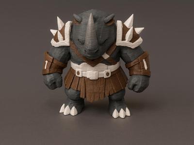 Fantasy Armored Beast Figurine