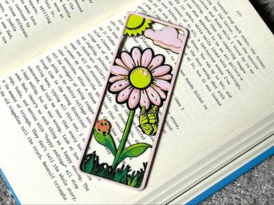Daisy Flower Hueforge Bookmark