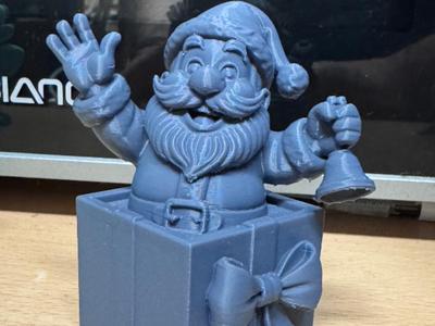 Happy Santa in a gift box