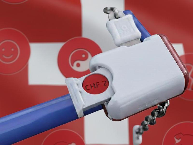 Fun Custom Shopping Cart Coin - Switzerland