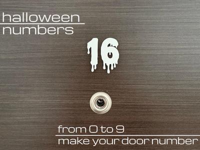 Dripping Halloween Door Numbers 
