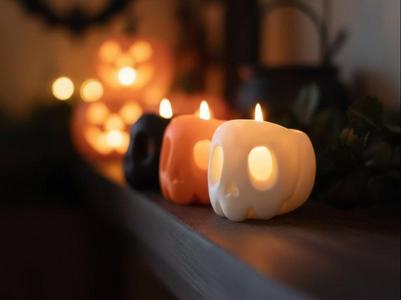 Halloween Skull - Candle Holder