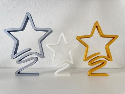 Minimalist Christmas Star Freestanding Ornament