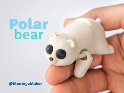 Flexi Polar Bear - Articulated and Keychain