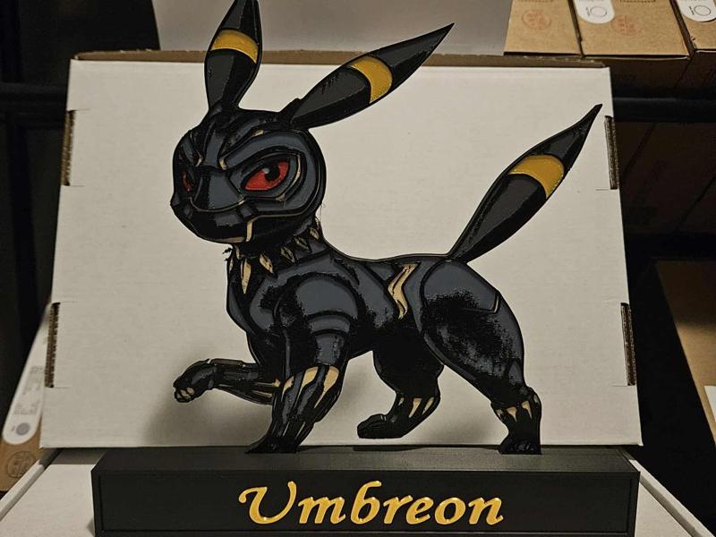 Pokemon Umbrean Dressed as Black Panther display!