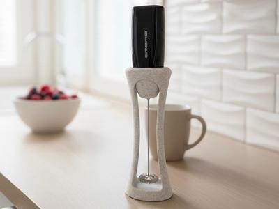 Minimal Milk Frother Stand for Clean Countertop