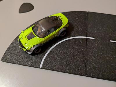 road for model cars, short curve (hot wheels)