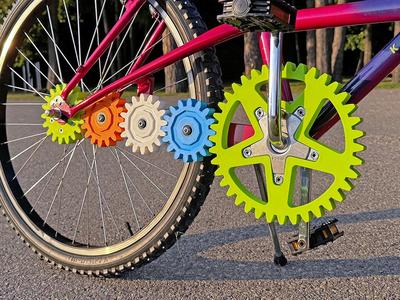 Bike With 3D Printed Gears