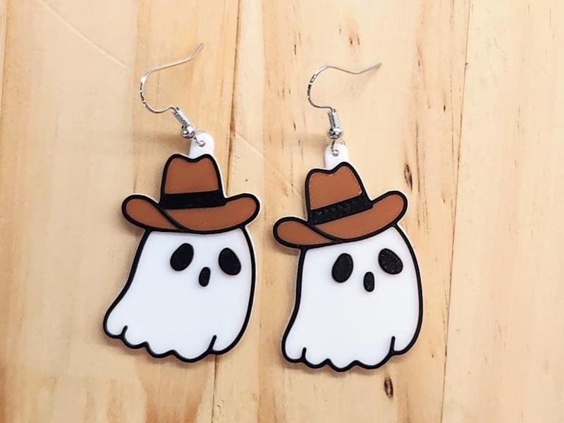 Cowboy Ghost Earrings