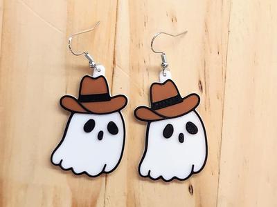 Cowboy Ghost Earrings