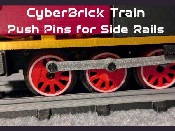 Cyber Brick Train: Push Pins for Engine Side Rails