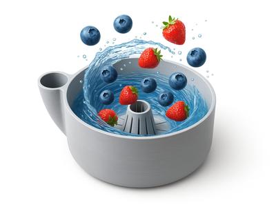 Vortex Fruit Washer – Swirl Clean Bow