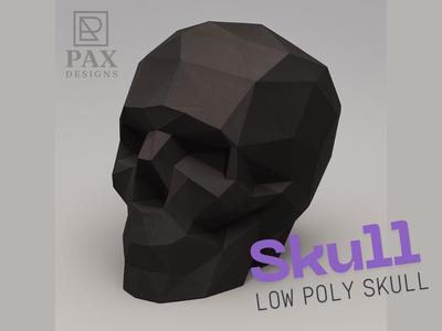 Faceted Low Poly Skull | PAX Designs
