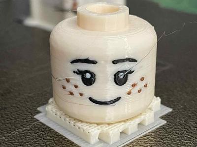 Big Brick Freckled Female Face