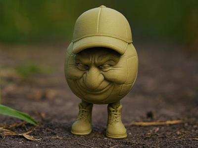 The Grumpy Football "Hero" with Cap