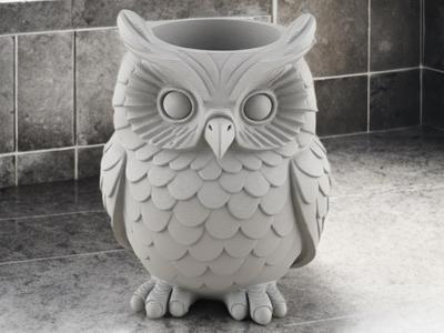 Wise Owl Pen Holder – Cute 3D Printable Organizer