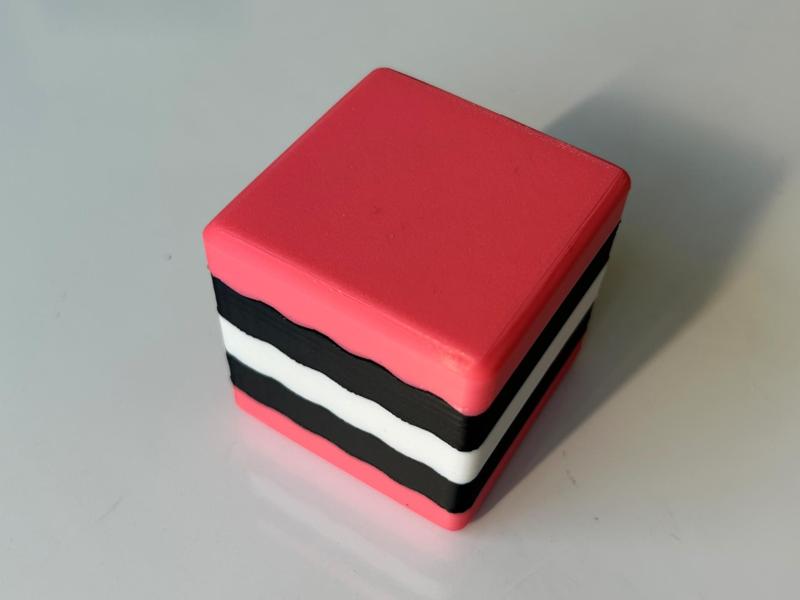 Liquorice Allsort Box with Snap-Fit Lid 50mm cube