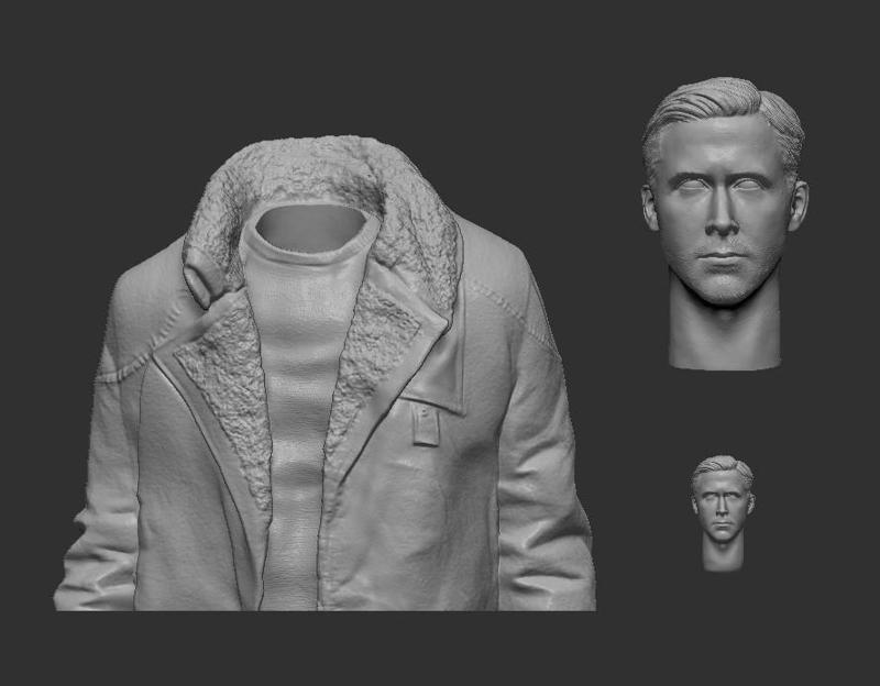 1/6 1/12 Bladerunner 2049 Officer K Ryan Gosling bust headsculpt