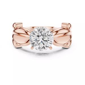 Solitaire Round Diamond Engagement Ring ALL SIZES STL Video