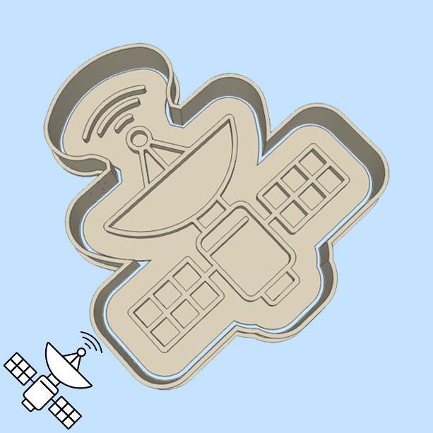 Science and technology cookie cutters - satellite  (style 1)