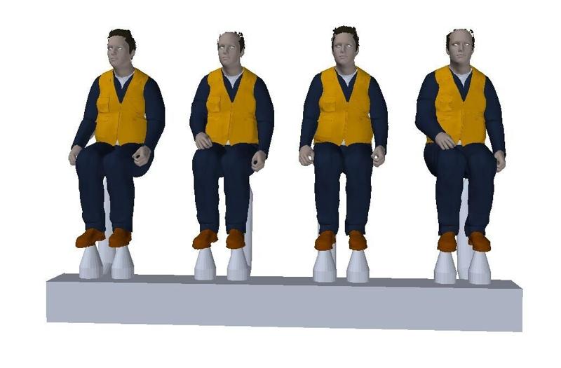 FG04 - Sitting Workmen - OO scale - 1:76