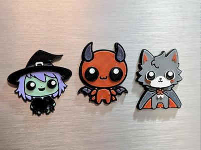 Cute Halloween Magnets - Embossed (Part 3)
