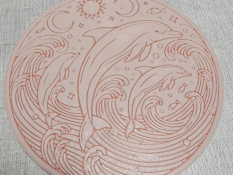 Decoration plate Dolphins