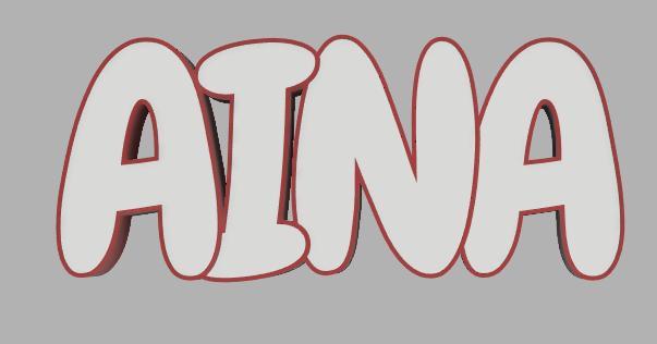 First name lamp AINA