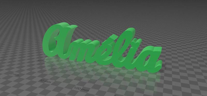 3d first name: Amélia