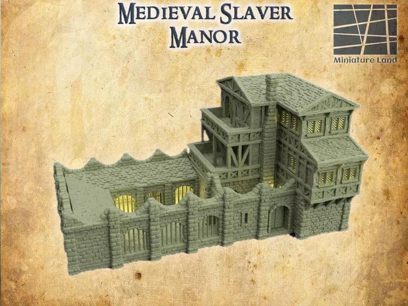 Medieval Slaver Manor Tabletop Terrain 28 mm
