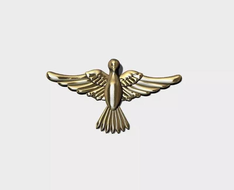 dije de paloma con placa