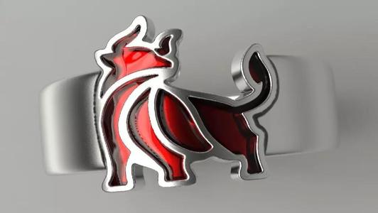 Enamel bull ring 3d printable model