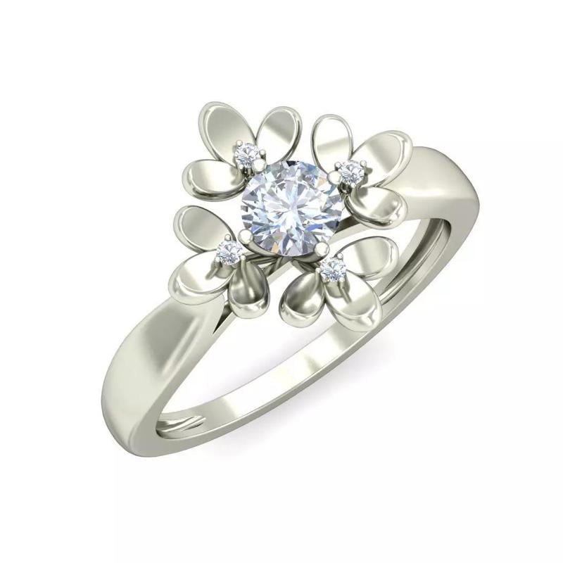 Exquisite Moissanite Flower Ring for Women