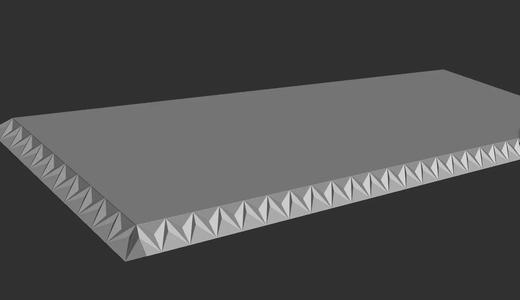 Triangle grave border for cnc Carving