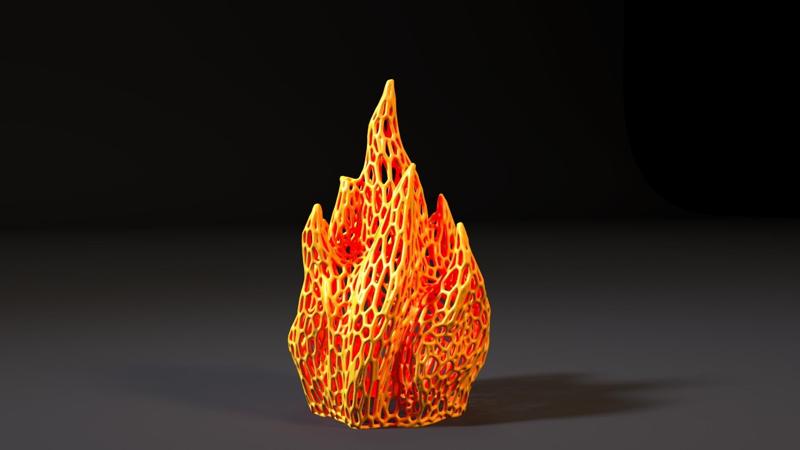 Flame fire Voronoi