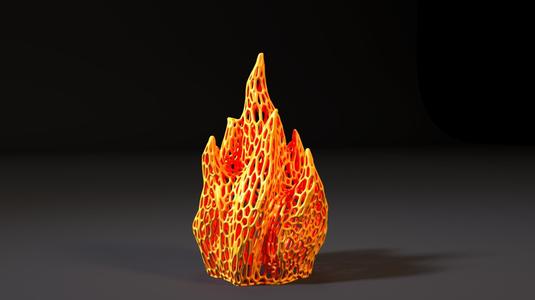 Flame fire Voronoi