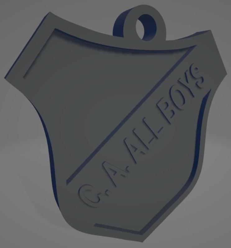 Llavero bicolor del Club Atlético All Boys