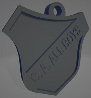 Llavero bicolor del Club Atlético All Boys