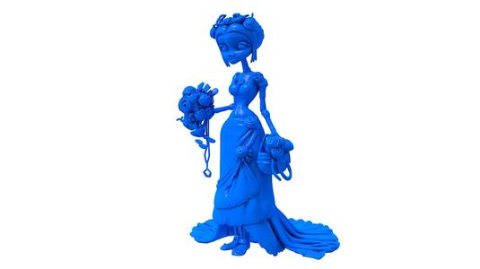 ghost bride / bridal dress / bride / Cartoon Bride / curly hair bride / Bride With Flowers / Corpse Bride / Ghostly Bride / Cute Bride