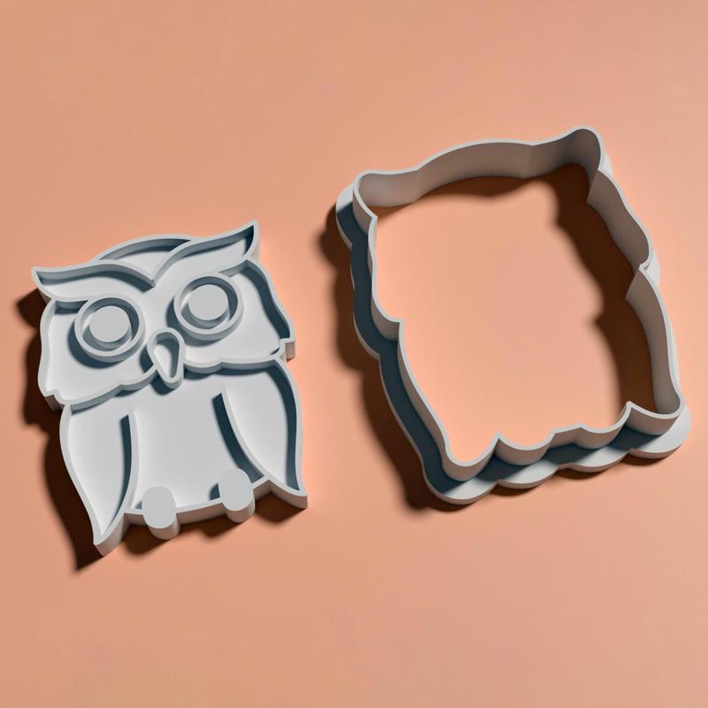 Owl Cookie Cutter + Stamp 6.8 x 5.8 CM