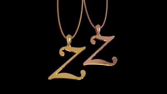 Letter Z  NECKLACE pendant