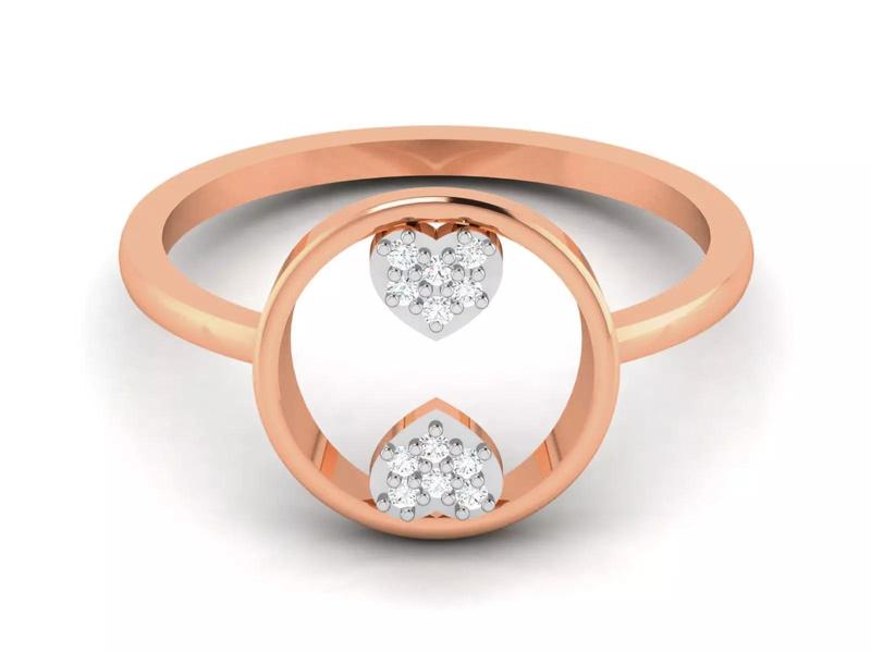 Ultra light wt minimalist Women Ring 3dm renders detail