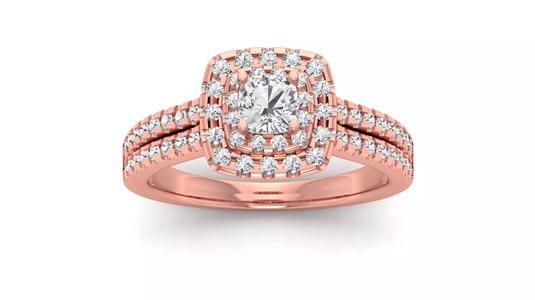 Solitaire Wedding Engagement Women Double Band Ring Brial Ring