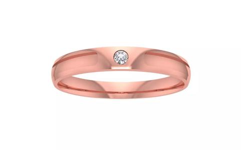 Round Cut Flush Set Wedding Band 3dm STL OBJ FBX Render Details